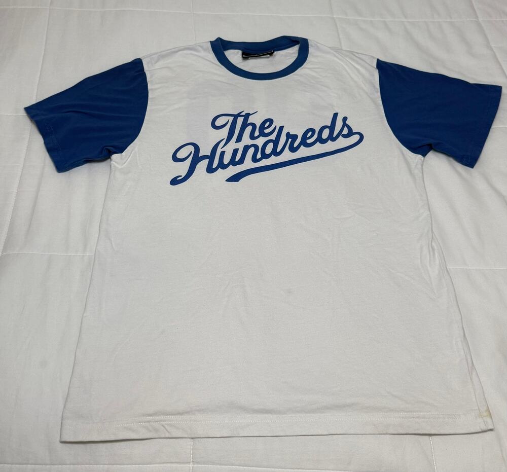 The Hundreds Ringer Tee Large White Blue #80 Streetwear